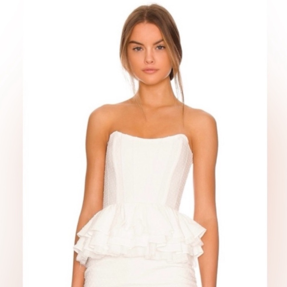 Marie Corset Top in White Meringue from V. Chapman